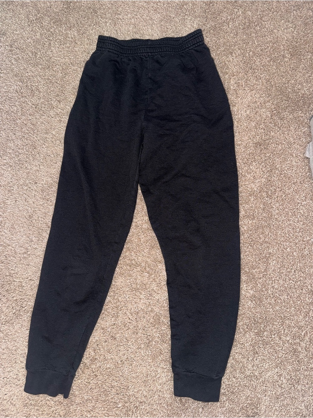 Hanes Black Fleece Sweatpants with Red Logo Tag